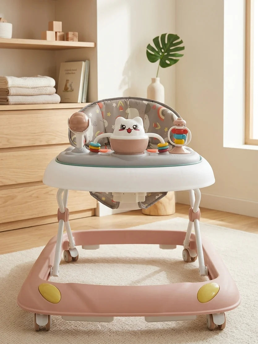 Shan Toys Imported Panda Face Baby Walker with Interactive Activity Tray