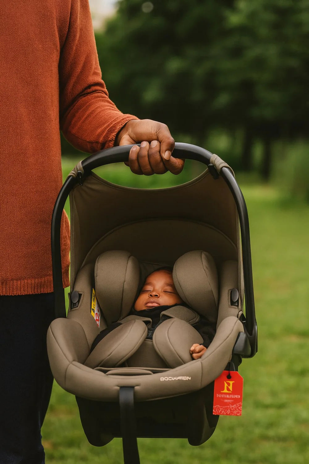 Shan Toys Popypapa Baby Carry Cot Car Seat – Brown